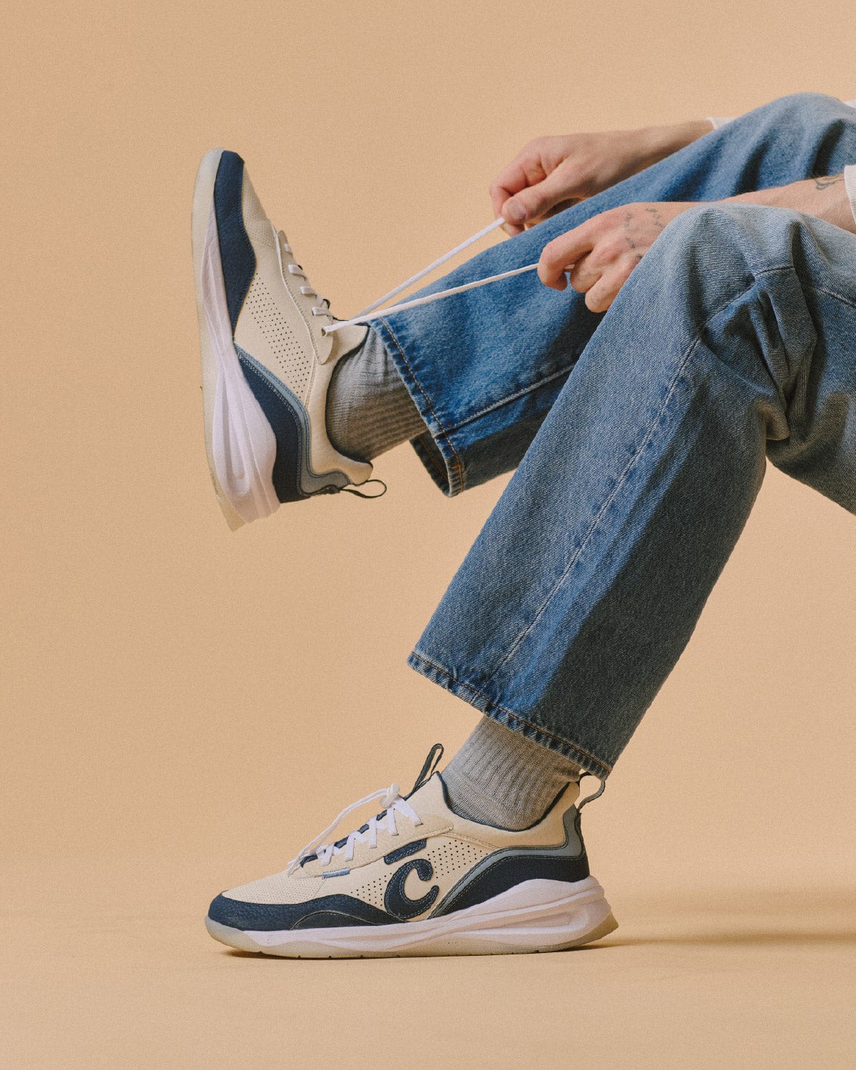 Men's Strada - Sand / Navy / White - Image 7