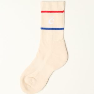 Crew Socks - Vintage Tan / Retro Stripe