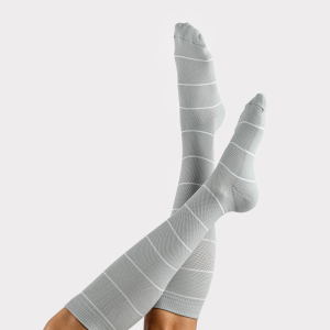 Compression Socks - Grey Stripe