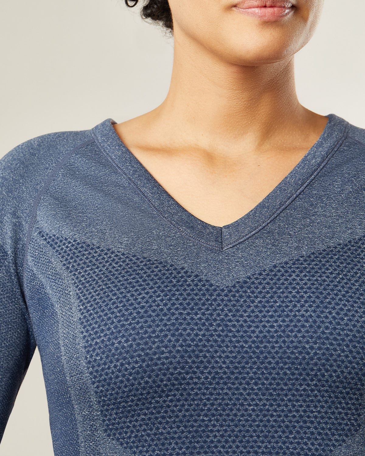 Women's Featherlite™ V-Neck Underscrub - Heather Navy - Image 4