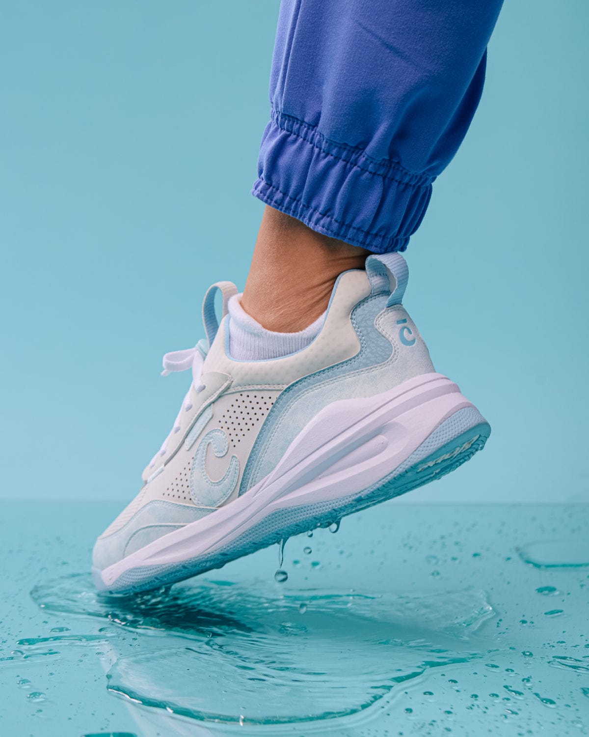 Women's Strada - White / Brushed Aqua - Image 7